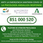 Los COPs de Andalucía ponen en marcha un teléfono de atención a profesionales en primera línea de contención del COVID-19