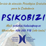 PSIKOBIZI, Servicio gratuito de atención Psicológica del COP Bizkaia a la ciudadanía