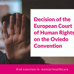 MHE aplaude la decisión del Tribunal Europeo de DDHH sobre el Convenio de Oviedo e insta a retirar el borrador de protocolo adicional