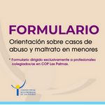 El COP Las Palmas elabora el formulario Orientación sobre casos de abuso y maltrato a menores