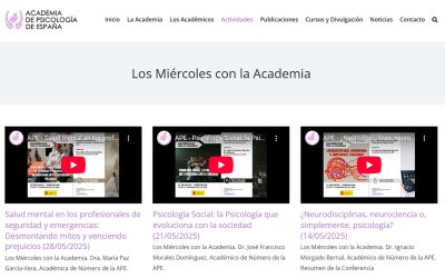 Neurodisciplinas, Psicología Social y salud mental en profesionales de seguridad y emergencias: ya disponibles online los webinars de la APE