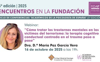 Hoy se celebra el Webinar «Cómo tratar los trastornos mentales en las víctimas del terrorismo: La terapia cognitivo conductual centrada en el trauma paso a paso»