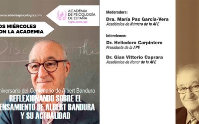 Hoy se celebra el webinar de la APE «Reflexionando sobre el pensamiento de Albert Bandura y su actualidad»