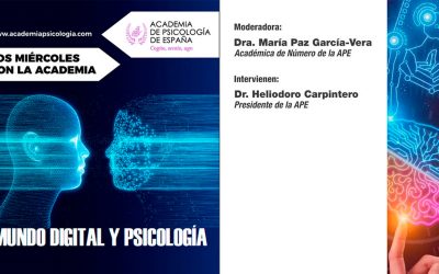 Hoy se celebra el Webinar de la APE sobre «Mundo digital y Psicología»