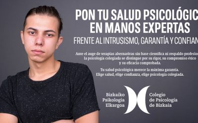 El COP Bizkaia lanza la campaña “Pon tu salud psicológica en manos expertas. frente al intrusismo, garantía y confianza”