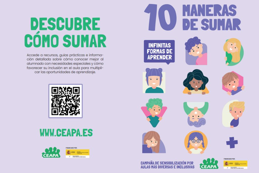 Inclusión es sumar para crecer juntos, nueva campaña de la CEAPA