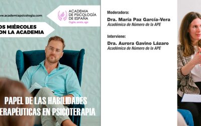 Apúntate al webinar gratuito de la APE sobre «El papel de las habilidades terapéuticas en psicoterapia»