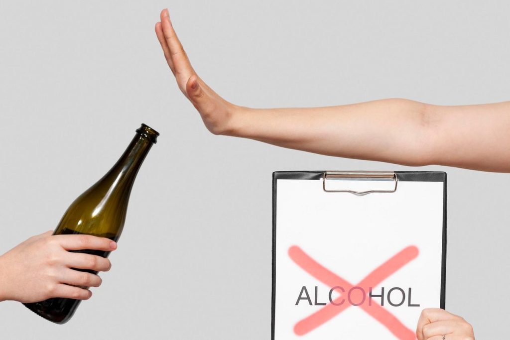 no al consumo de alcohol