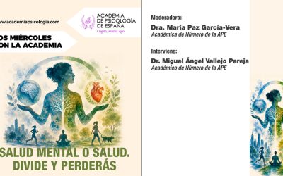 Apúntate al webinar gratuito de la APE “Salud mental o salud. Divide y perderás”